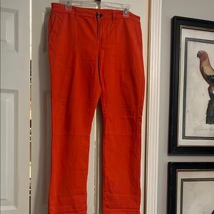 CAbi Orange Chinos Classic Fit Pants